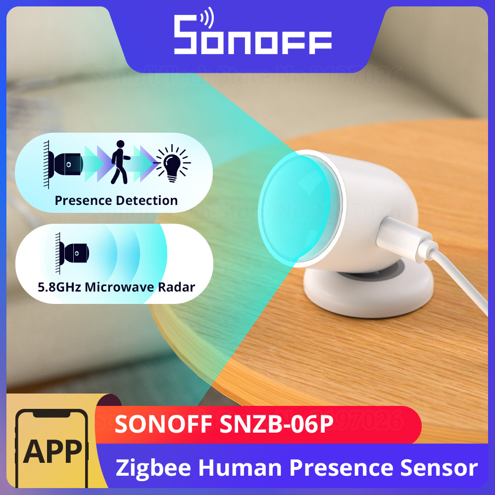 Sonoff Mini R4 - SONOFF SNZB-06P Zigbee Датчик присутствия человека