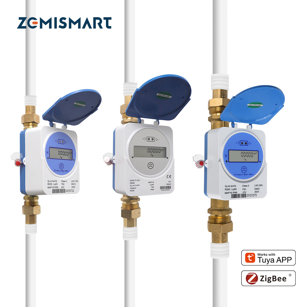 Home Assistant Tuya - Умный ультразвуковой счетчик воды Zemismart Zigbee