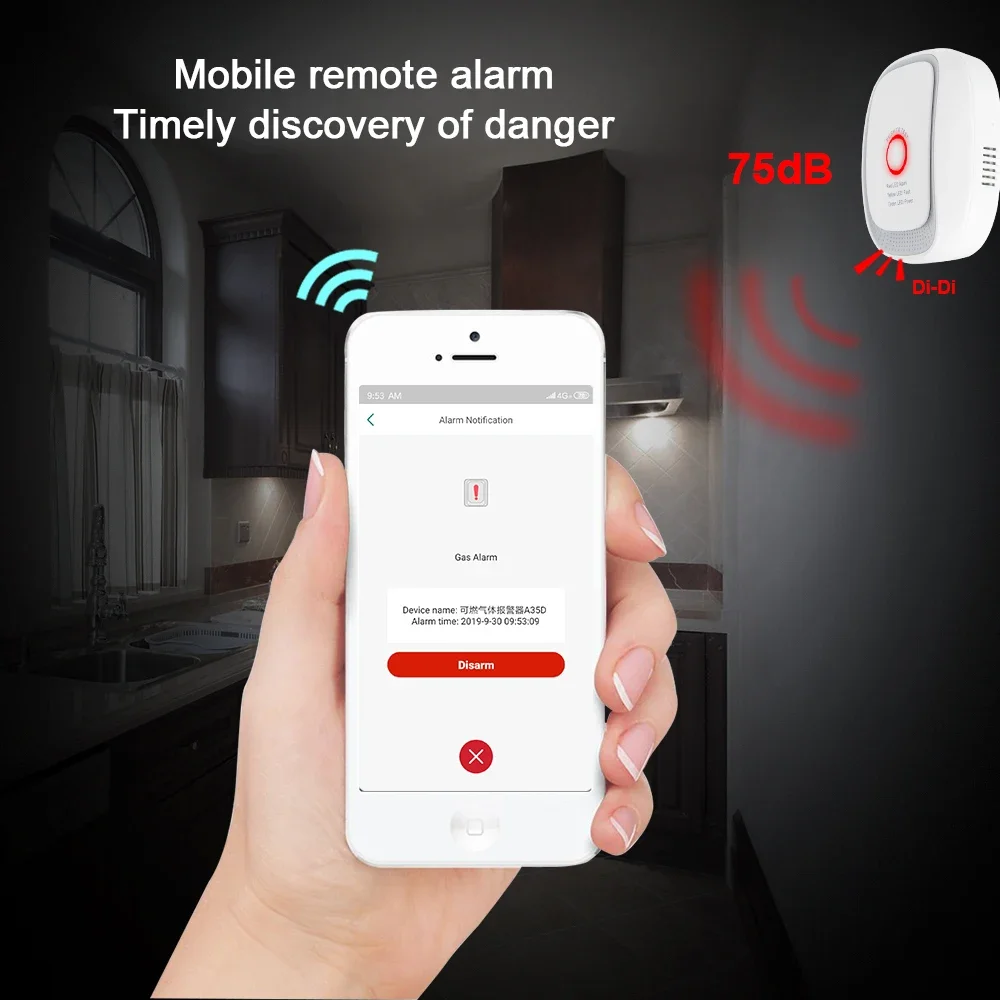Датчик утечки горючего газа HE – обзор и цена Tuya Smart