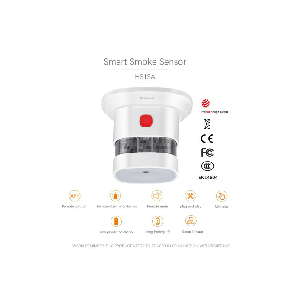 Умный датчик дыма Tuya Zigbee  – обзор и цена Home Assistant Tuya