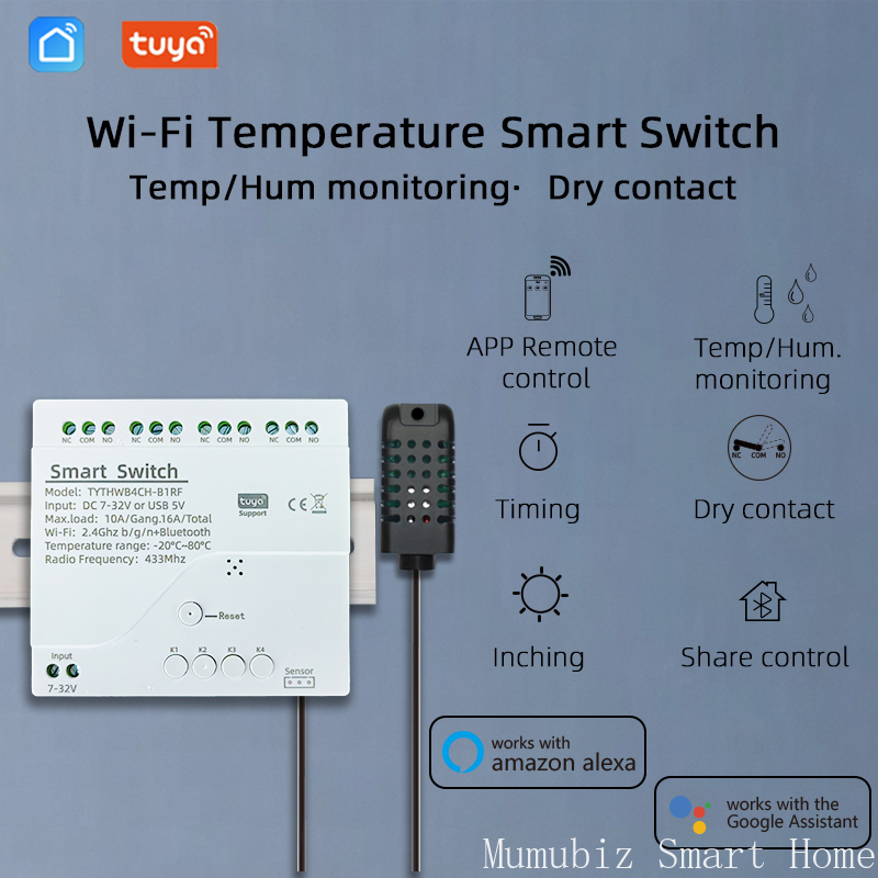 Tuya Smart 7-32 В Wi-Fi 4-кана – обзор и цена Tuya 4 Channel