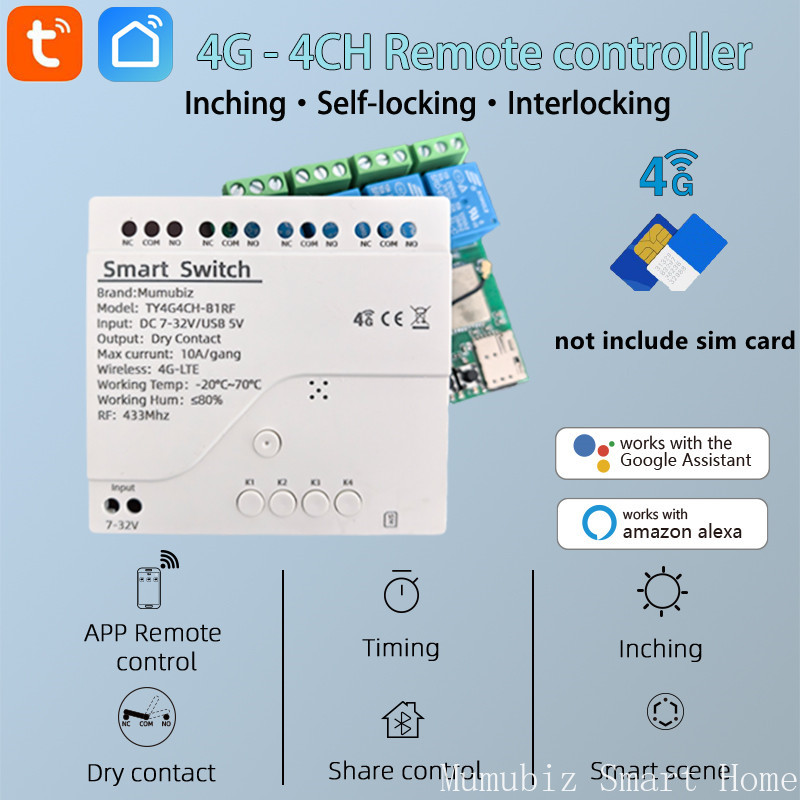 Умный переключатель Tuya 4G LT – обзор и цена Tuya 4 Channel
