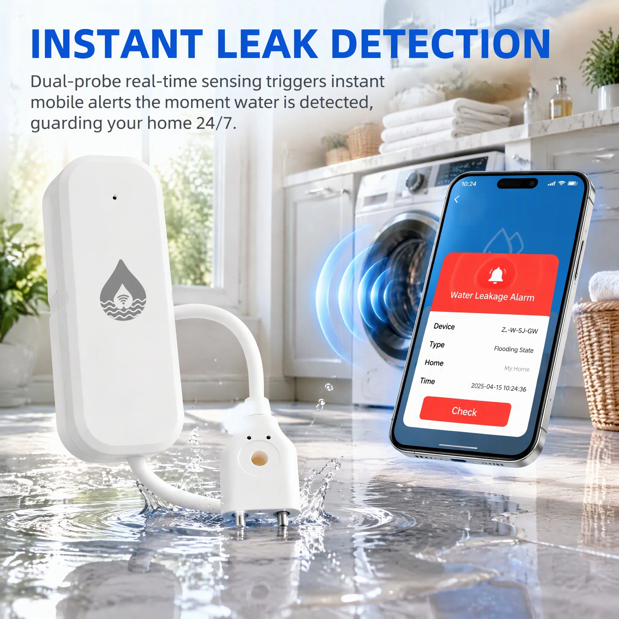 Умный Wi-Fi датчик утечки воды – обзор и цена Home Assistant Tuya