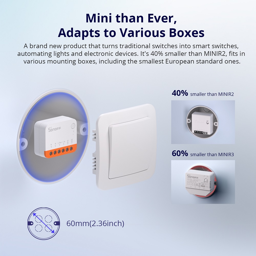 Умный Wi-Fi выключатель Sonoff – обзор и цена Sonoff Mini R4